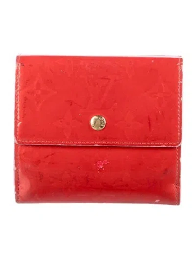 Pre-owned Louis Vuitton Vintage 2004 Elise Wallet In Red