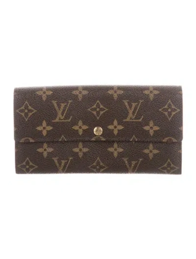 Pre-owned Louis Vuitton Vintage 2004 Sarah Wallet In Brown