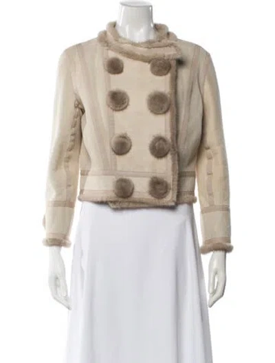 Pre-owned Louis Vuitton Vintage 2005 Fur Jacket In Neutral