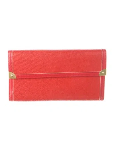 Pre-owned Louis Vuitton Vintage 2005 International Wallet In Red