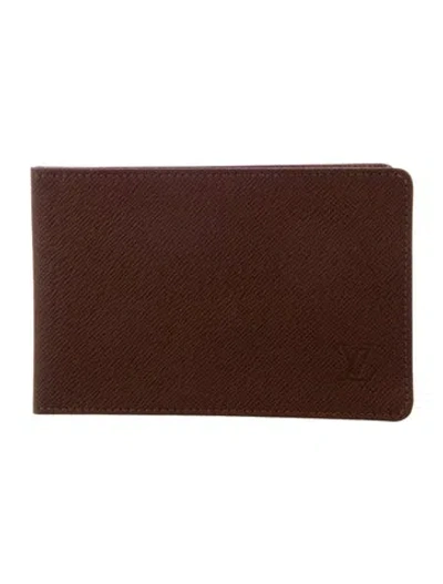Pre-owned Louis Vuitton Vintage 2005 Porte-trésor Étui Papier Wallet In Brown