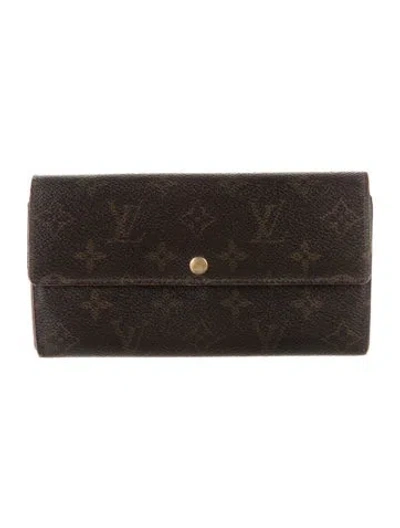 Pre-owned Louis Vuitton Vintage 2005 Sarah Wallet In Brown