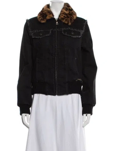 Pre-owned Louis Vuitton Vintage 2007 Bomber Jacket In Black