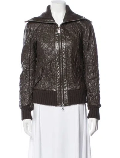 Pre-owned Louis Vuitton Vintage 2007 Bomber Jacket In Brown