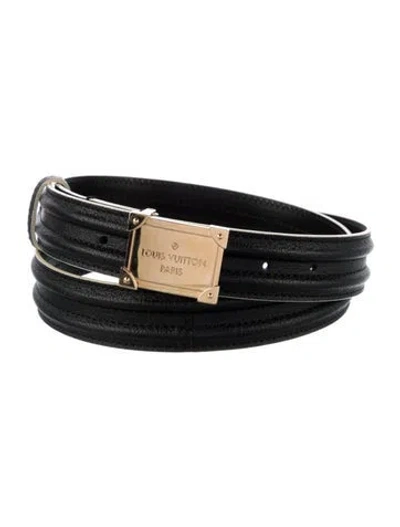 Pre-owned Louis Vuitton Vintage 2008 Waist Belt In Black