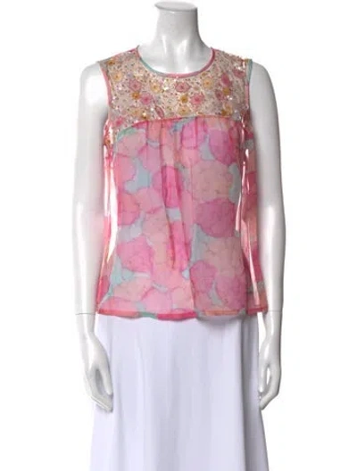 Pre-owned Louis Vuitton Vintage 2009 Blouse W/ Tags In Pink