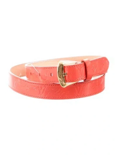 Pre-owned Louis Vuitton Vintage 2009 Waist Belt In Orange