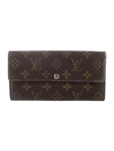 Pre-owned Louis Vuitton Vintage 2010 Sarah Wallet In Brown