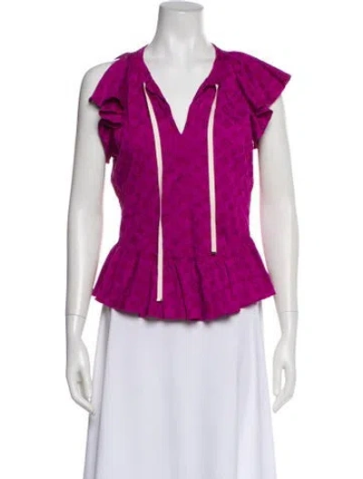Pre-owned Louis Vuitton Vintage 2011 Blouse In Purple