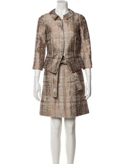 Pre-owned Louis Vuitton Vintage 2011 Skirt Suit In Brown