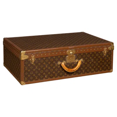 Pre-owned Louis Vuitton Vintage 20th Century  Suitcase In Monogram Canvas, France In Brown