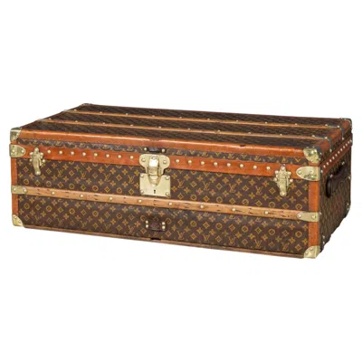 Pre-owned Louis Vuitton Vintage 20thc  Steamer Trunk In Monogram Canvas, France C.1930 In Brown