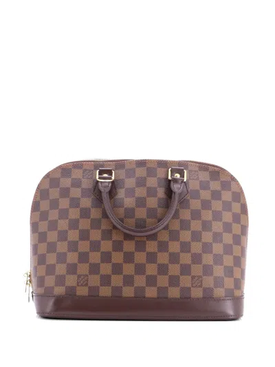 Pre-owned Louis Vuitton Vintage Alma Handbag Damier Pm Satchel In Brown