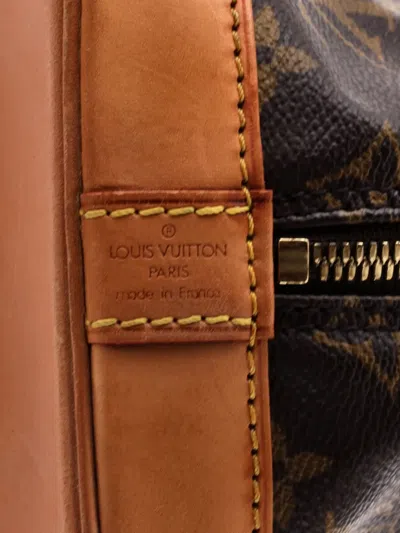 Pre-owned Louis Vuitton Vintage Alma Handbag Monogram Canvas Pm Satchel In Brown