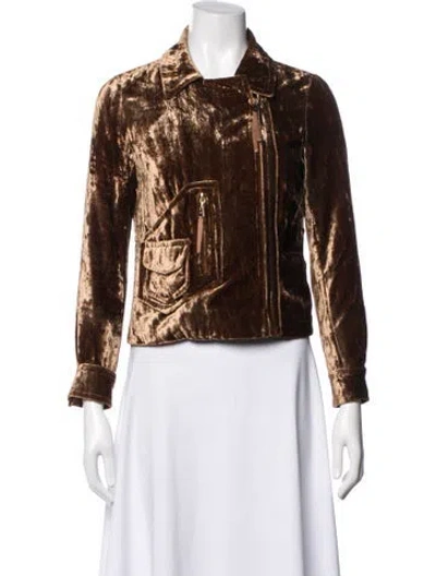 Pre-owned Louis Vuitton Vintage Biker Jacket In Brown