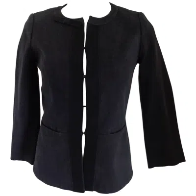 Pre-owned Louis Vuitton Vintage Black Cotton Jacket Size 34 Women's Circa 1990s