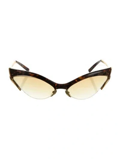 Pre-owned Louis Vuitton Vintage Cat-eye Sunglasses In Brown