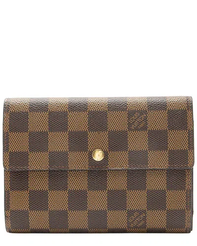 Pre-owned Louis Vuitton Vintage Damier Ebene Porte Tresor Etui Papiers Wallet (authentic  Pre-loved)