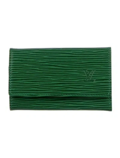 Pre-owned Louis Vuitton Vintage Epi Leather 6 Key Pouch In Green