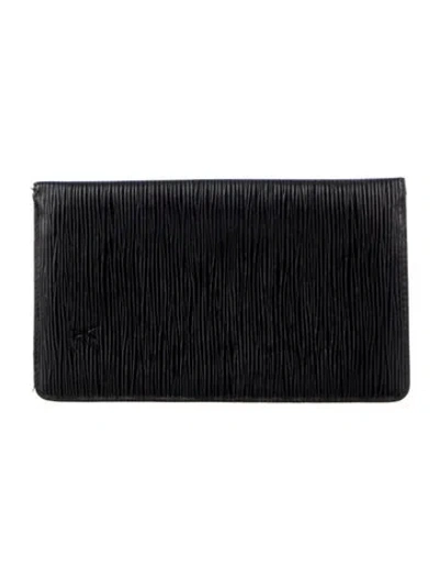 Pre-owned Louis Vuitton Vintage Epi Leather Card Holder In Black