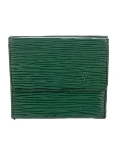 Pre-owned Louis Vuitton Vintage Epi Leather Wallet In Green