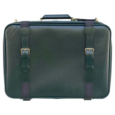 Pre-owned Louis Vuitton Vintage Green Taiga Leather Suitcase 53cm