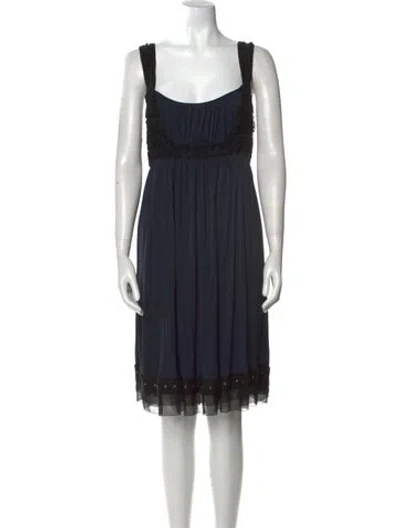 Pre-owned Louis Vuitton Vintage Knee-length Dress In Blue
