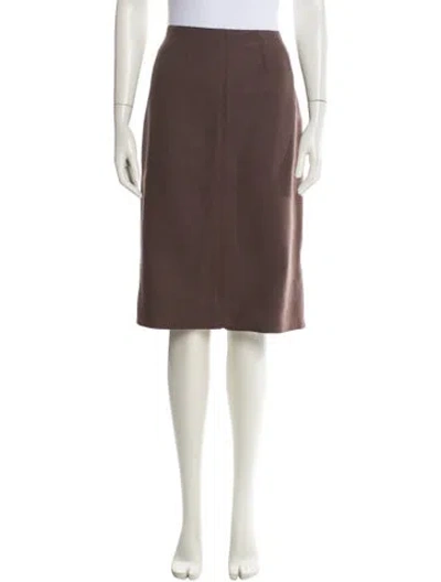 Pre-owned Louis Vuitton Vintage Knee-length Skirt In Brown