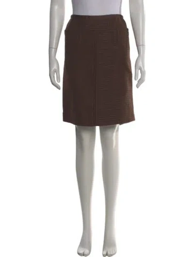 Pre-owned Louis Vuitton Vintage Knee-length Skirt In Brown
