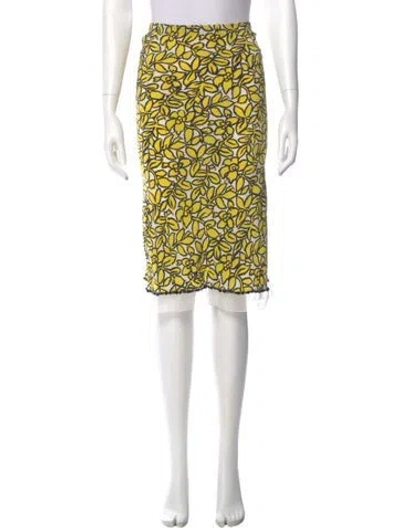 Pre-owned Louis Vuitton Vintage Knee-length Skirt In Yellow