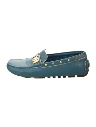 Pre-owned Louis Vuitton Vintage Leather Loafers In Blue
