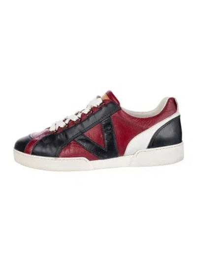 Pre-owned Louis Vuitton Vintage Leather Sneakers In Red