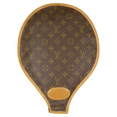 Pre-owned Louis Vuitton Vintage  Monogram Canvas Tennis Racket Cover, Made In Usa In Brown