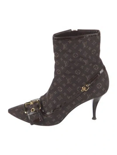 Pre-owned Louis Vuitton Vintage Lv Monogram Boots In Brown