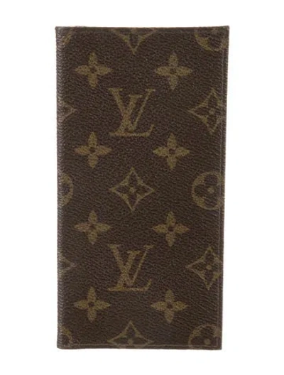 Pre-owned Louis Vuitton Vintage Lv Monogram Card Holder In Brown