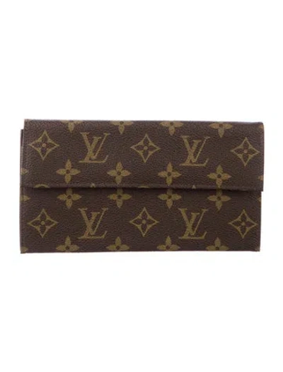 Pre-owned Louis Vuitton Vintage Lv Monogram International Wallet In Brown