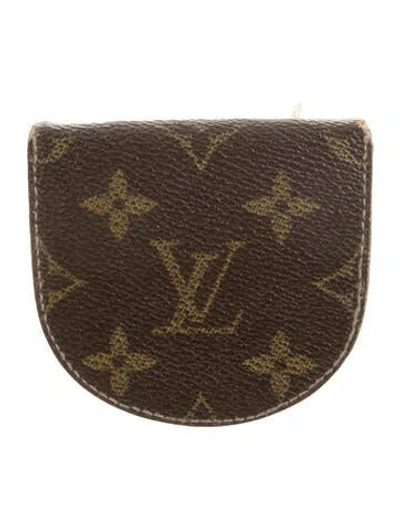 Pre-owned Louis Vuitton Vintage Lv Monogram Wallet In Brown