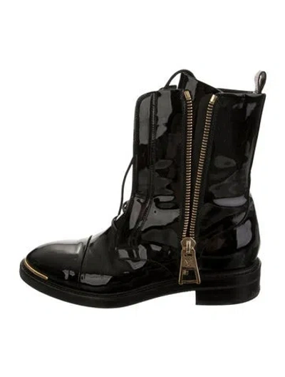 Pre-owned Louis Vuitton Vintage Macadam Ranger Combat Boots In Black