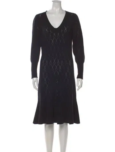 Pre-owned Louis Vuitton Vintage Midi Length Dress In Black