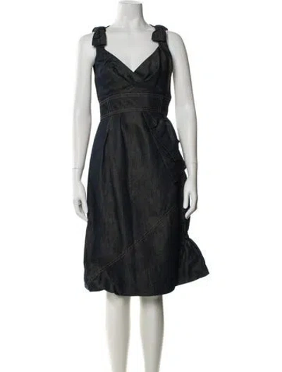 Pre-owned Louis Vuitton Vintage Midi Length Dress In Blue