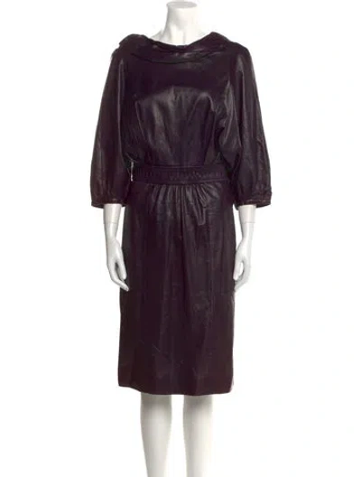 Pre-owned Louis Vuitton Vintage Midi Length Dress In Purple
