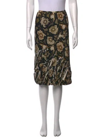 Pre-owned Louis Vuitton Vintage Midi Length Skirt In Black