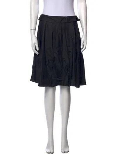 Pre-owned Louis Vuitton Vintage Midi Length Skirt In Black