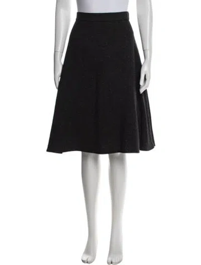 Pre-owned Louis Vuitton Vintage Midi Length Skirt In Black