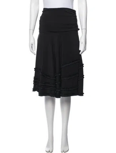 Pre-owned Louis Vuitton Vintage Midi Length Skirt In Black