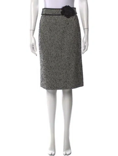Pre-owned Louis Vuitton Vintage Midi Length Skirt In Grey