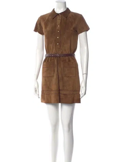Pre-owned Louis Vuitton Vintage Mini Dress In Brown