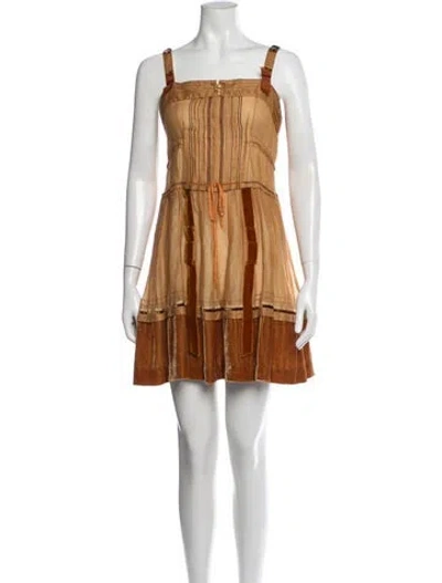 Pre-owned Louis Vuitton Vintage Mini Dress In Brown