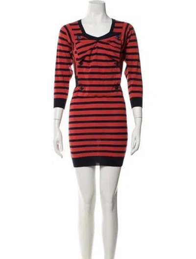 Pre-owned Louis Vuitton Vintage Mini Dress In Red