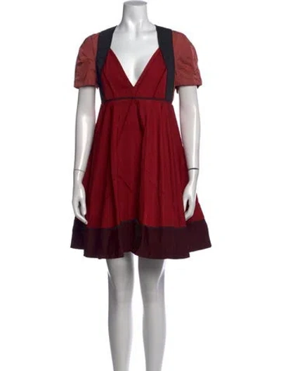 Pre-owned Louis Vuitton Vintage Mini Dress In Red